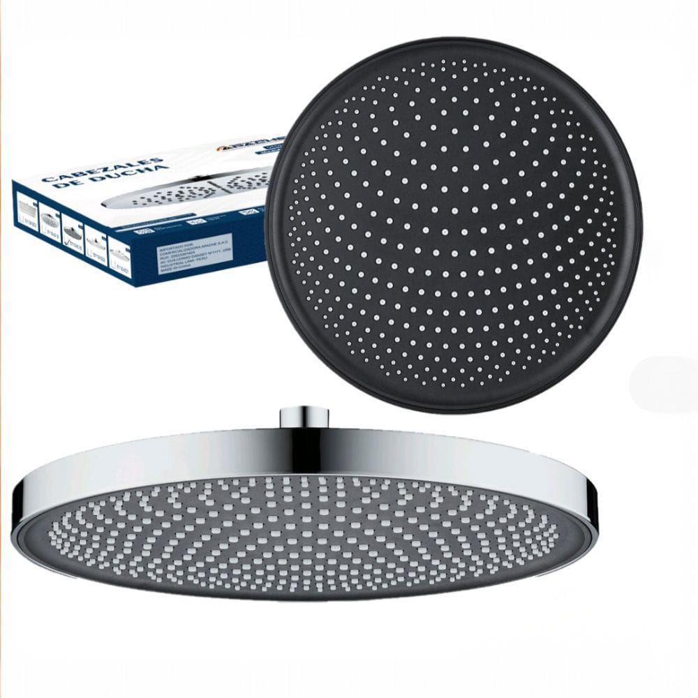Cabezal de ducha ABS Cromado redondo de 26 cm Minimalista