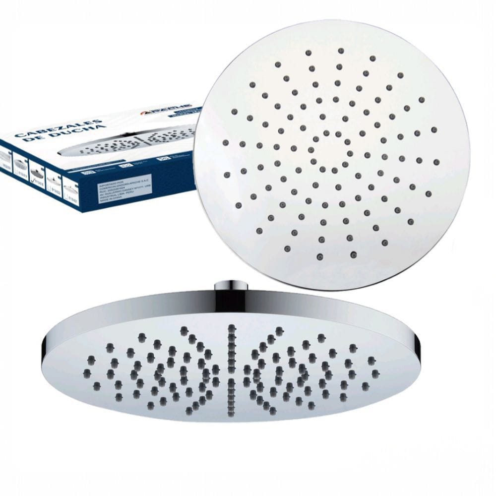 Cabezal de ducha ABS Cromado redondo de 25 cm Minimalista