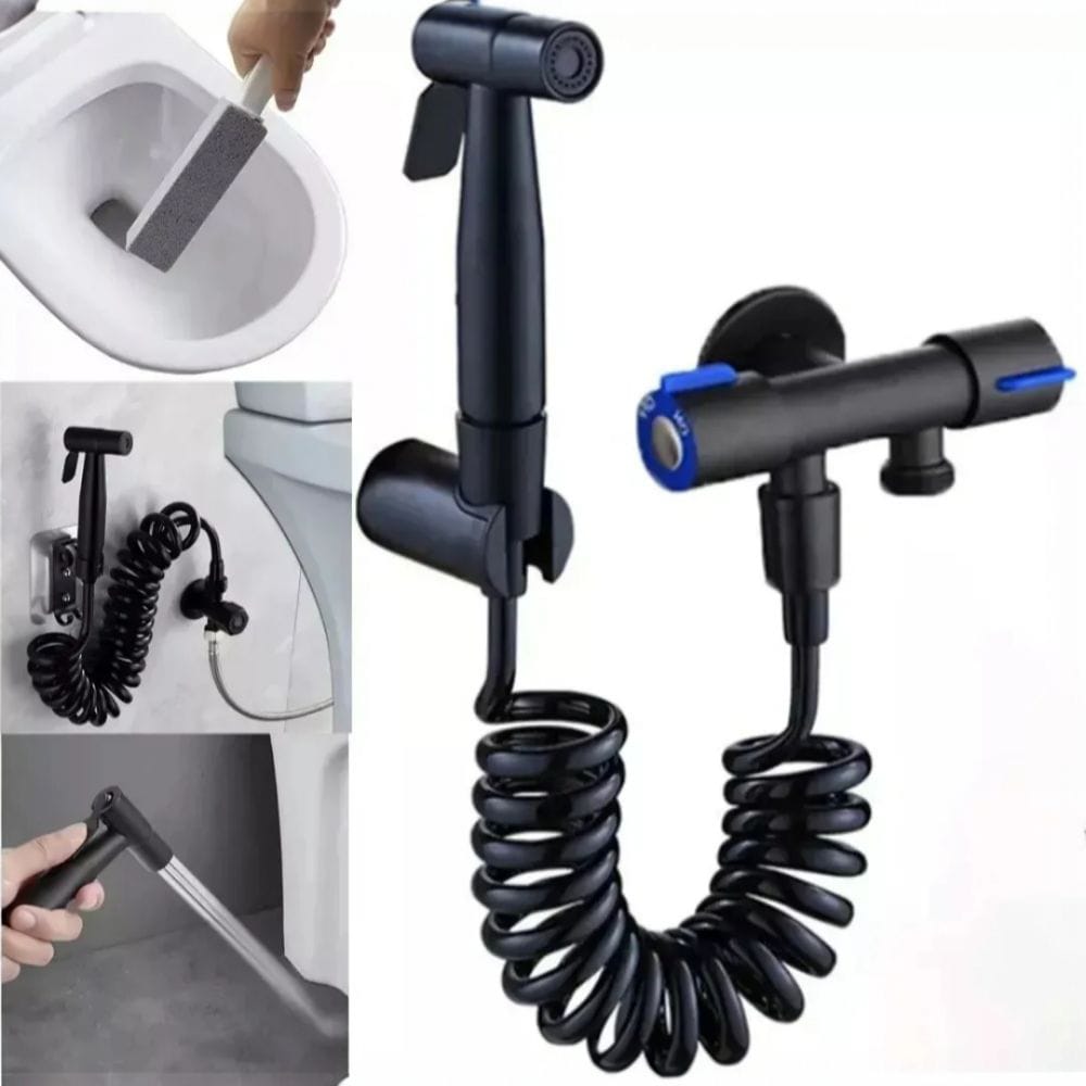 Set Combo Ducha Bide NEGRO MATE Completo Acero SS201