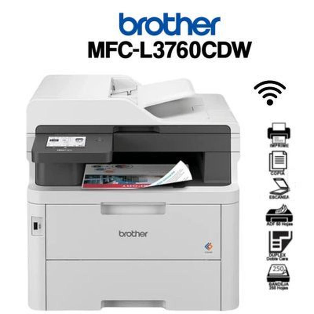 Impresora Brother Laser Color MFC-L3760CDW Multifuncional Ethernet