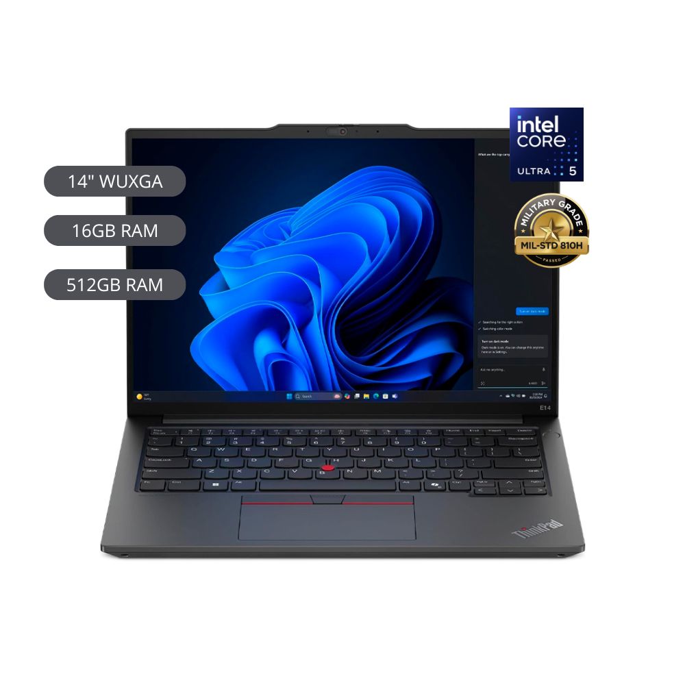 Notebook Lenovo ThinkPad E14 Gen 6 Intel Core Ultra 5 16GB RAM Pantalla de 14 pulgadas WUXGA