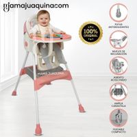 Silla de Comer Didactico ARIS con juguete Pink