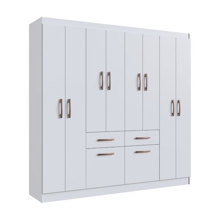 Ropero Niza 10 Puertas 2 Cajones Blanco Moveis Doripel