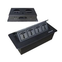 Tomacorriente Para Muebles 4 Tomas Opalux OP-UTS4BK