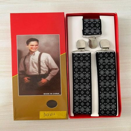 Tirantes suspenders para hombre Modelo Deivis Negro Talla única