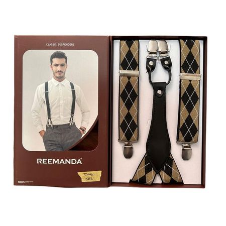 Tirantes para pantalon suspenders hombre modelo MATIAS Negro Talla única