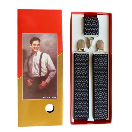 Tirantes Ajustables Elásticos para hombre Josue Elegancia y Comodidad Negro Talla única