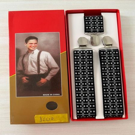 Tirantes suspenders para pantalon hombre Modelo Delio Negro Talla única