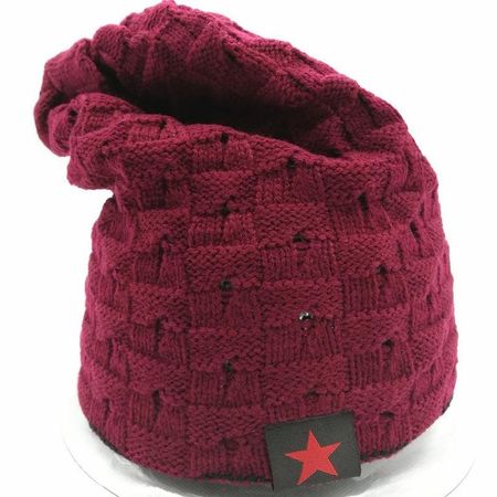 Beanie Reversible Doble Cara  Guinda Burdeos Talla única
