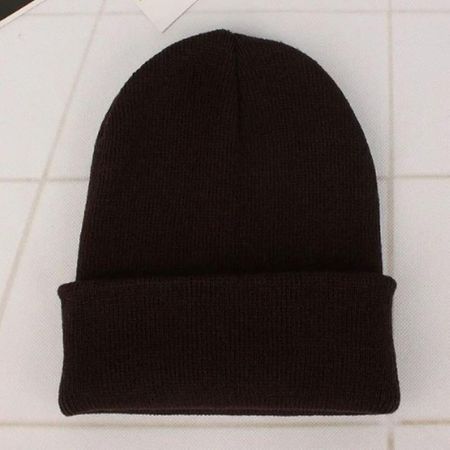 Beanie Ceñido Gorro Unisex - Marron Marrón Talla única
