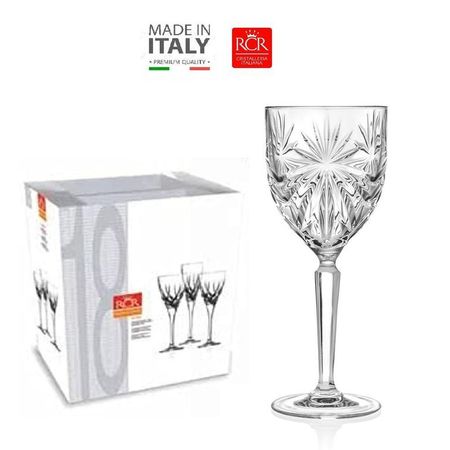 Set de Copas x 06 Vino 23CL. RCR - Hecho en Italia cristal