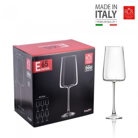 Set de copas x 6 Vino 65CL. RCR - Hecho en Italia cristal