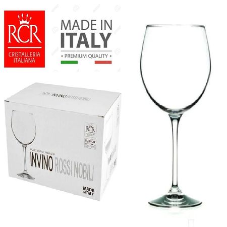 Set de Copas  X 06 INVINO ROSSI NOBILE 67 CL. RCR - Hecho en Italia CRISTAL