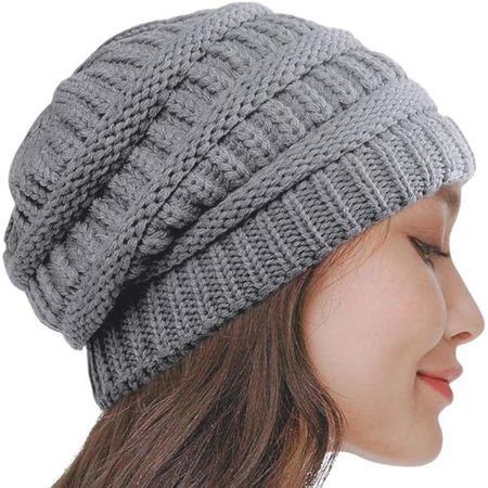 Beanie de lana para mujer Mara - Gris Gris Talla única