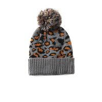 Leopard Print Beanie Chullo Para Mujer - Gris oscuro Gris Talla única