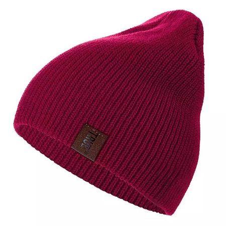 Beanie True C tejido doble  Burgundy Burdeos Talla única