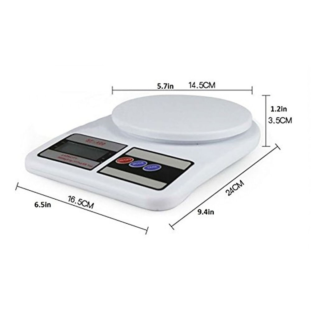 Balanza Digital Precision 1 Gr a 10 Kg Peso Cocina Bascula Electronica Abs Lcd