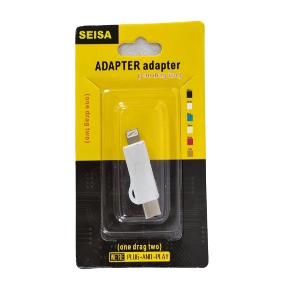 Adaptador V8 Convertidor Usb Otg Tipo C Compatible Lightning Blanco