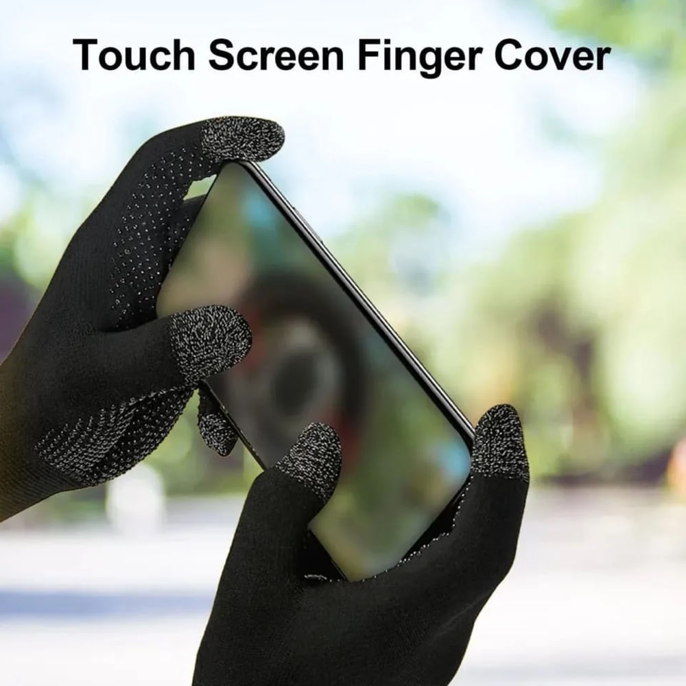 Guantes Cálidos y Transpirables, Deportivos Cálidos Negros para Pantalla Táctil