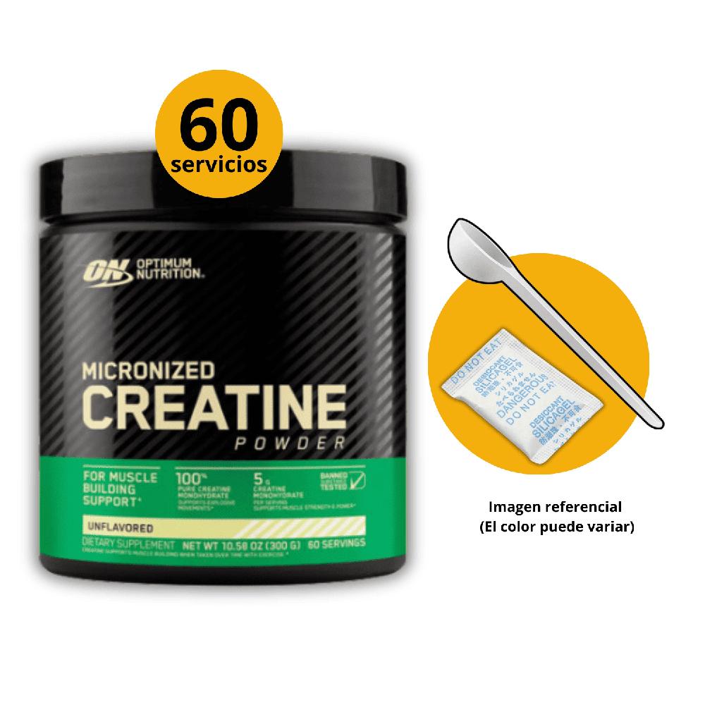 Creatina Optimum Nutrition 300gr con scoop y antihumedad Monohidratada Micronizada
