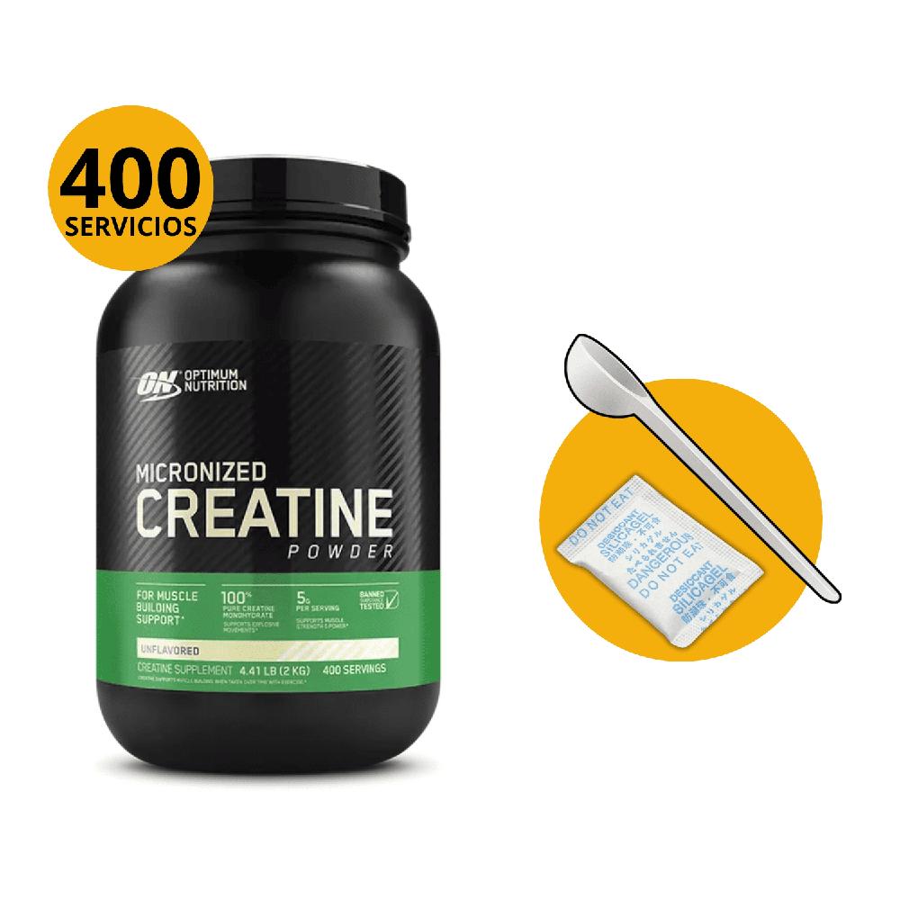 Creatina Optimum Nutrition 600gr y scoop Monohidratada Micronizada