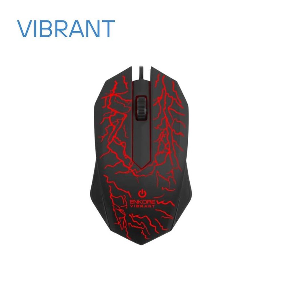 Mouse Gamer Alámbrico Enkore Vibrant con luces led multicolor