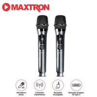 Pack 02 Micrófonos Inalámbricos Recargable Maxtron Leader Mx 7218RX