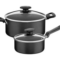 JUEGO DE OLLAS DE COCINA DE ALUMINIO LORETO CON TAPA X 4 PIEZAS 24 CM-18 CM