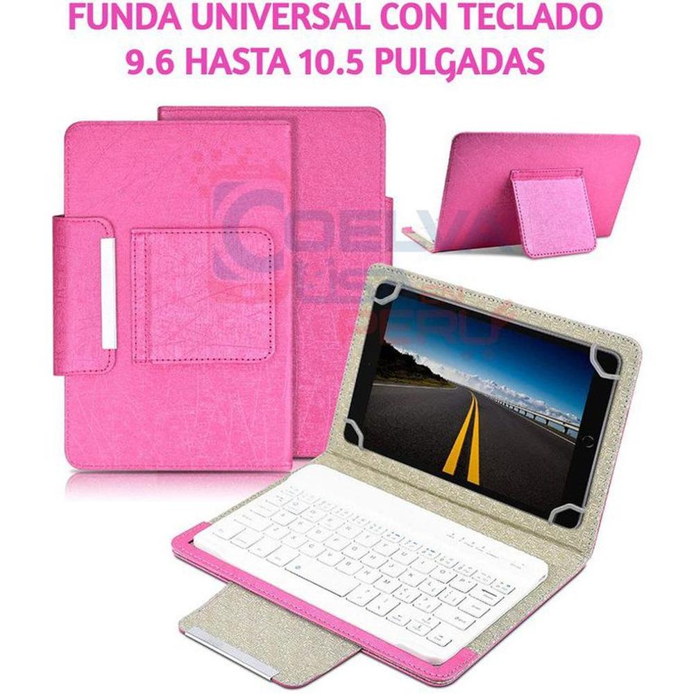 Funda universal con teclado bluetooth tablet 9.6 - 10.5 pulg. portátil