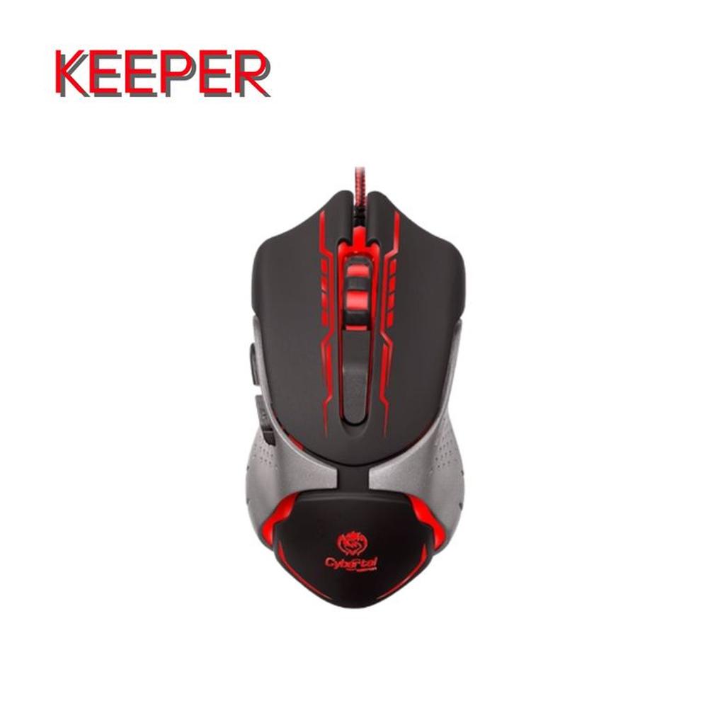 Mouse Gamer Alámbrico Cybertel Keeper con Iluminación de 7 colores