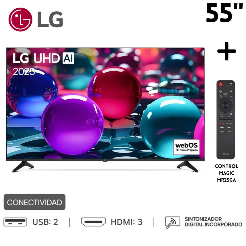 Televisor LG 55 Pulgadas 55UA7300PSB Con IA UHD 4K WebOS + Control Magic 2025
