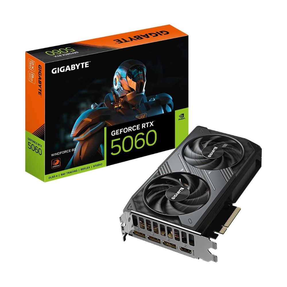 Tarjeta de video GIGABYTE GeForce RTX 5060 WINDFORCE 8G, 8 GB GDDR7