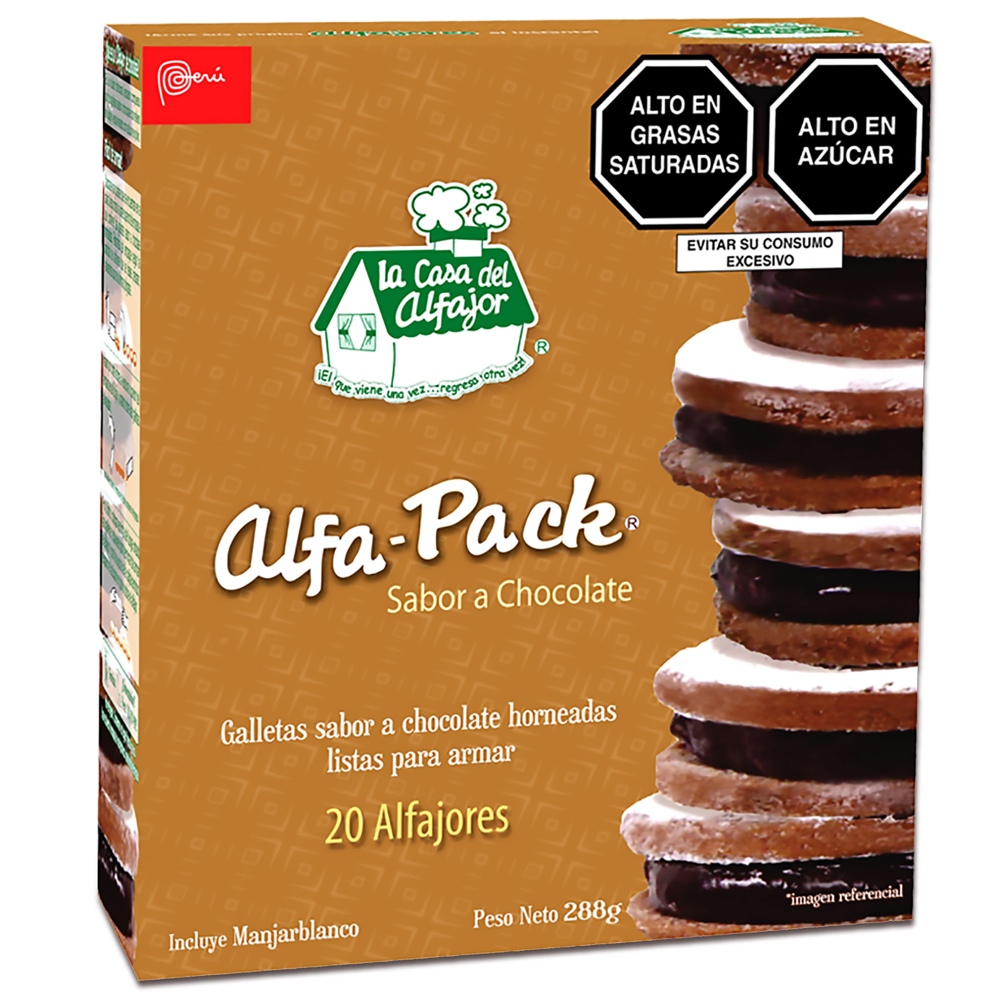 Alfapack LA CASA DEL ALFAJOR Chocolate Caja 288g