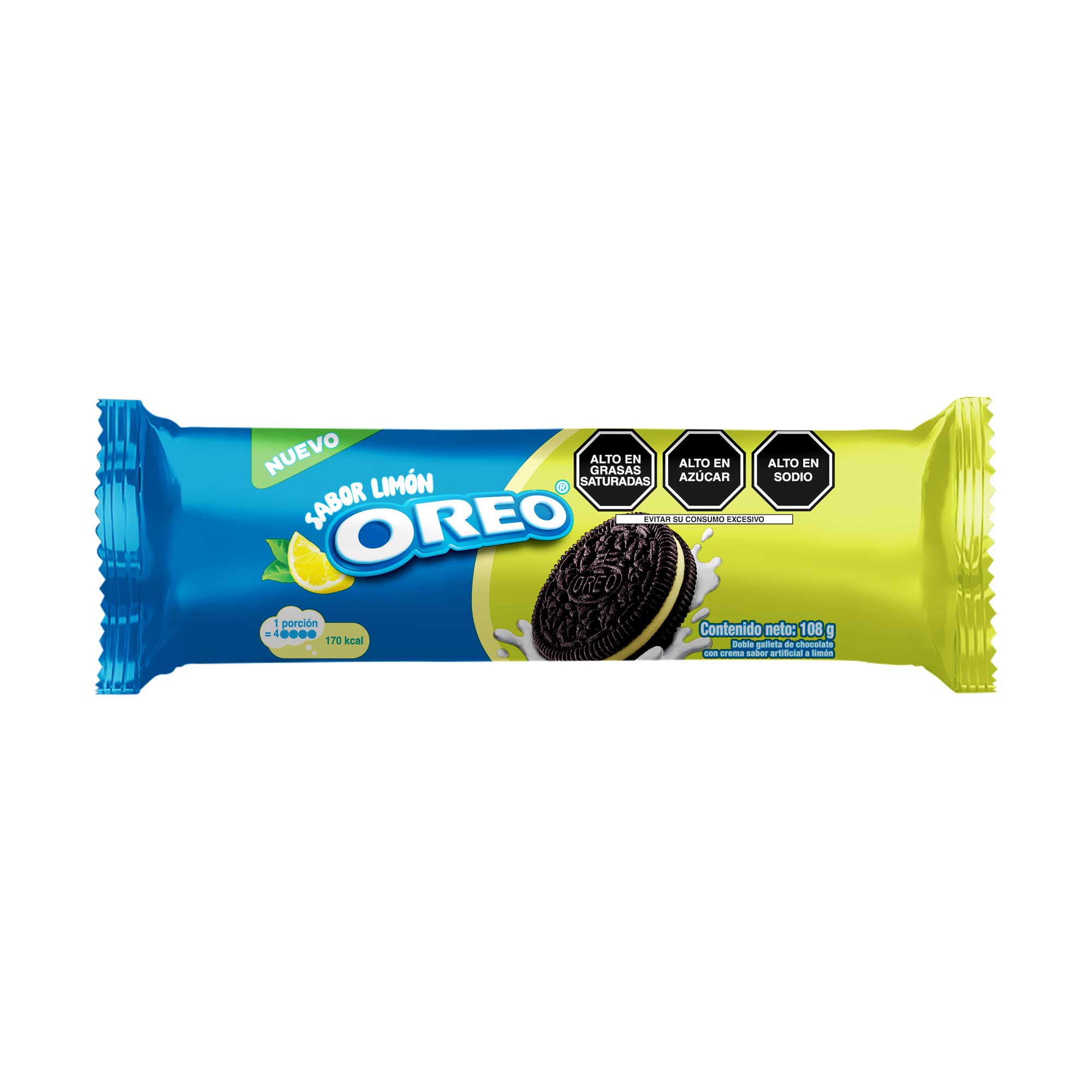 Galletas OREO Nabisco Sabor Limón Bolsa 108g