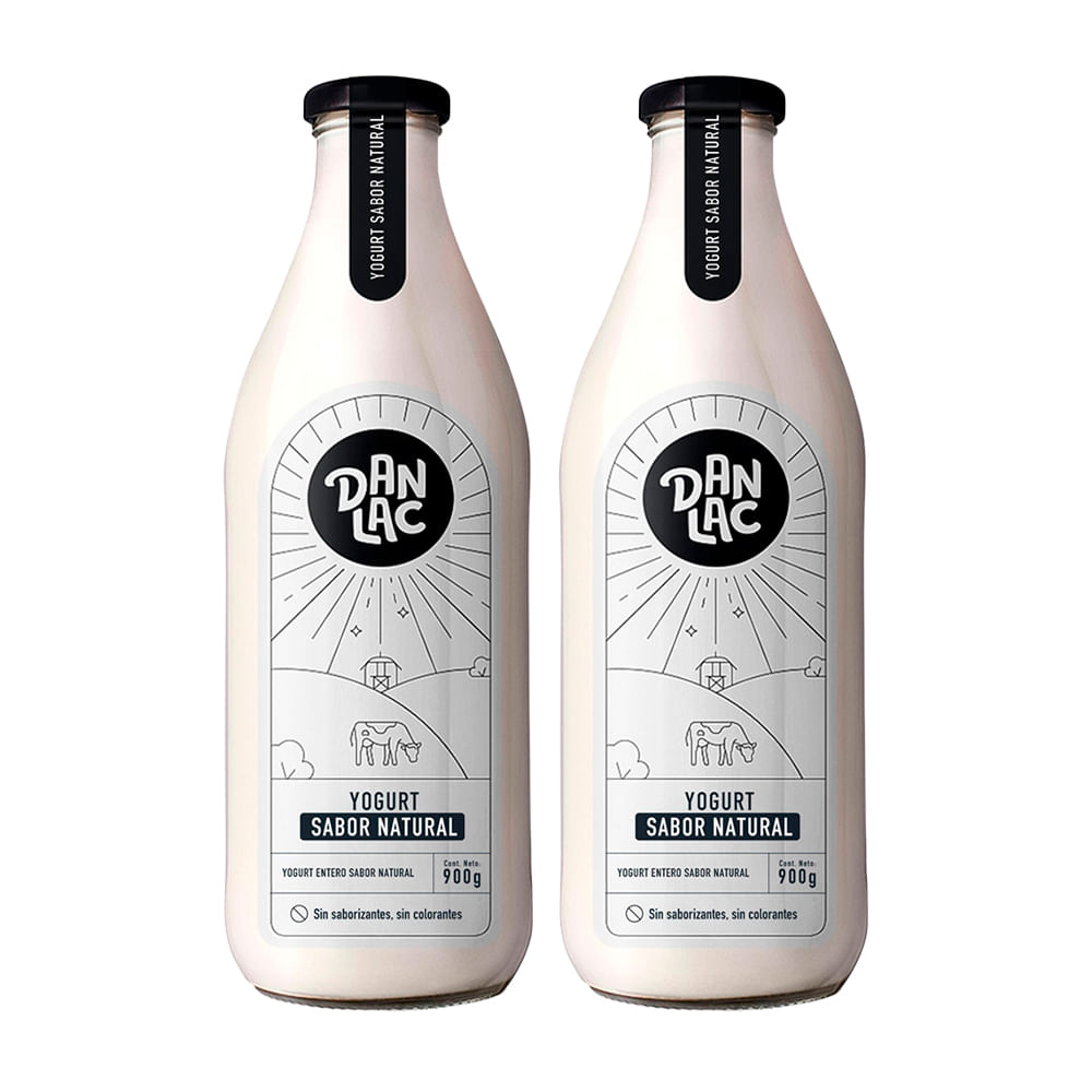 Pack Yogurt DANLAC Natural Botella 900g x 2un