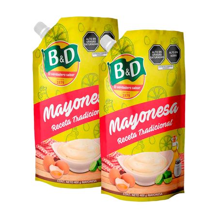 Pack Mayonesa B&D Doypack 400g x 2un