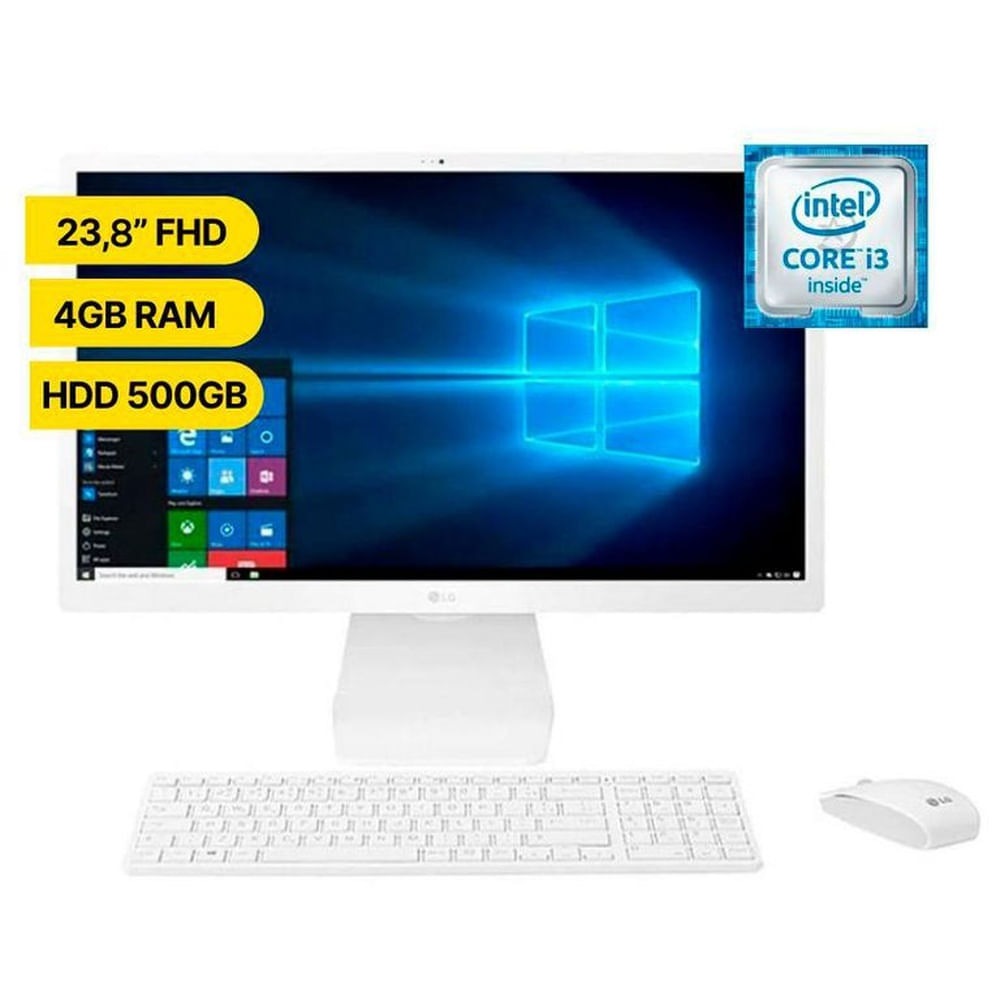 All In One Lg 238 Fhd Intel Core I3 1011Ou 500Gb 4Gb
