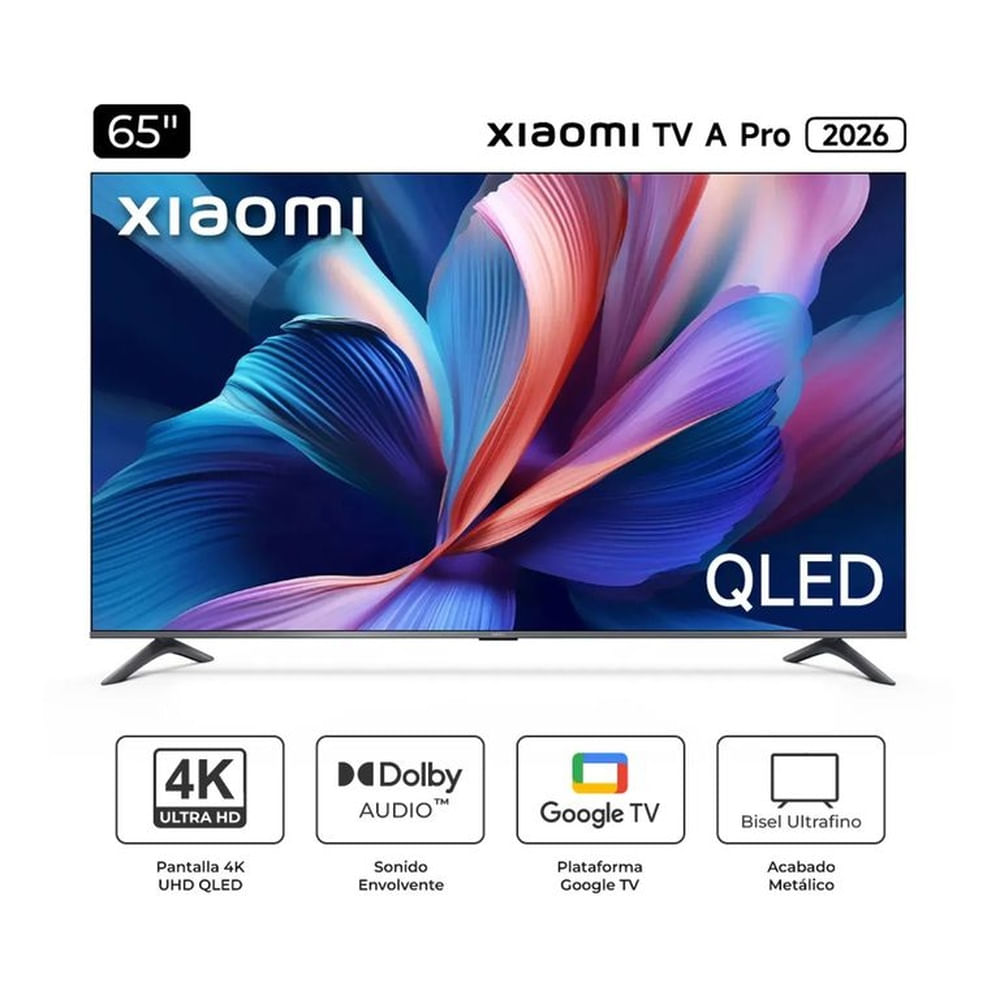 Televisor Xxiaomi 65"" Smart TV QLED 4k Ultra HD A PRO 2026