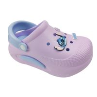 Sandalias Mujer Clog Casual Stitch Celeste