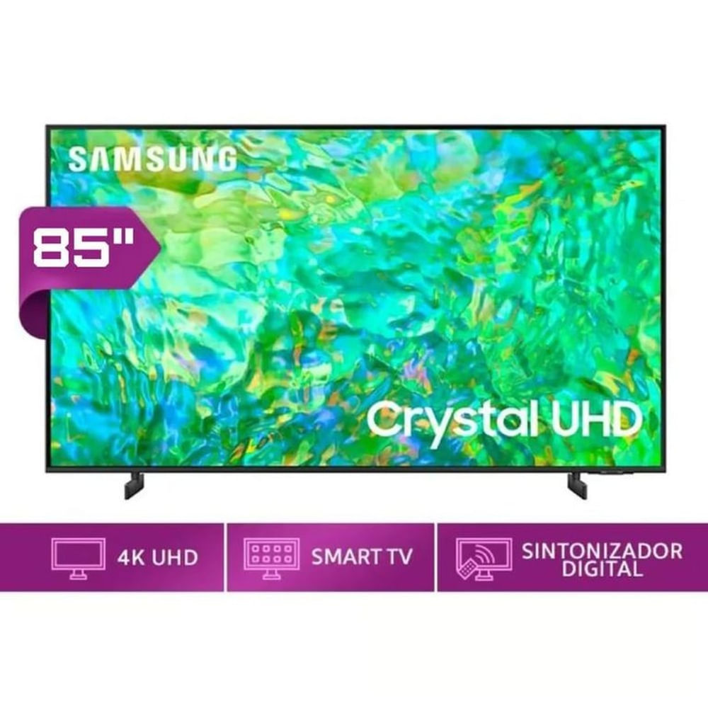 Televisor SAMSUNG Crystal UHD 85" 4K Smart TV UN85CU8000GXPE
