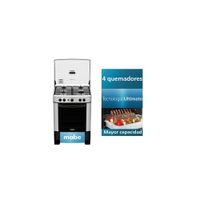 Cocina Mabe a Gas De Pie 4 Hornillas Inoxidable CMP6014AG0 silver