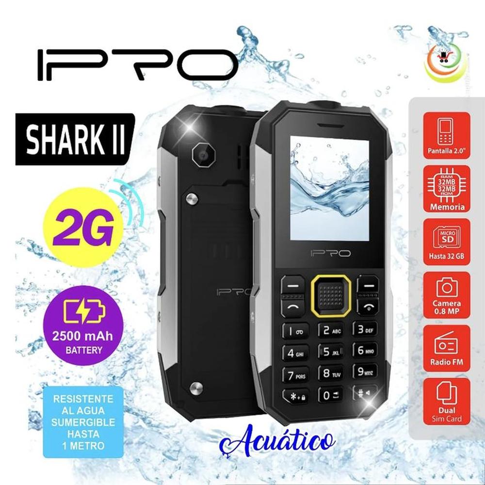 CELULAR  RESISTENTE IPRO SHARK 2  -  IP67-  AZUL