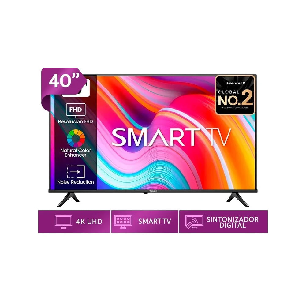 TELEVISOR SMART TV HISENSE FULL HD 40” 40A4K