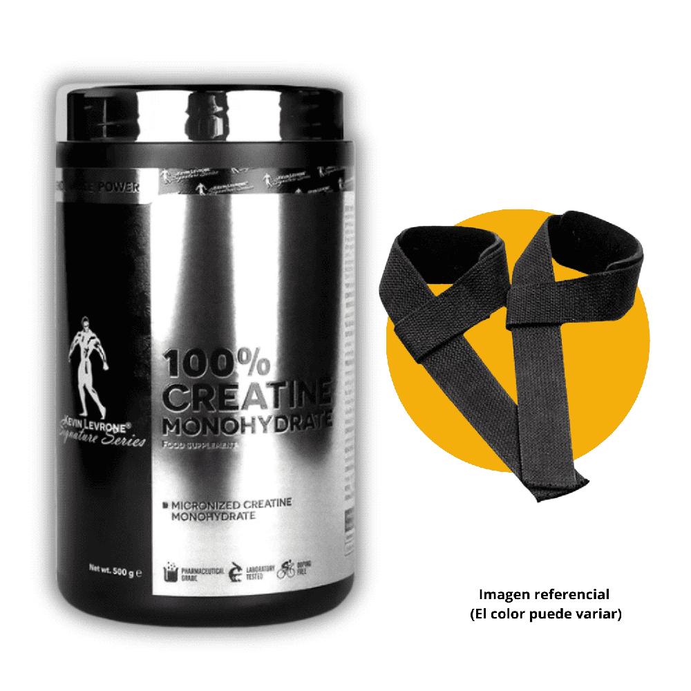 Creatina Kevin Levrone 500gr Monohidratada y Straps