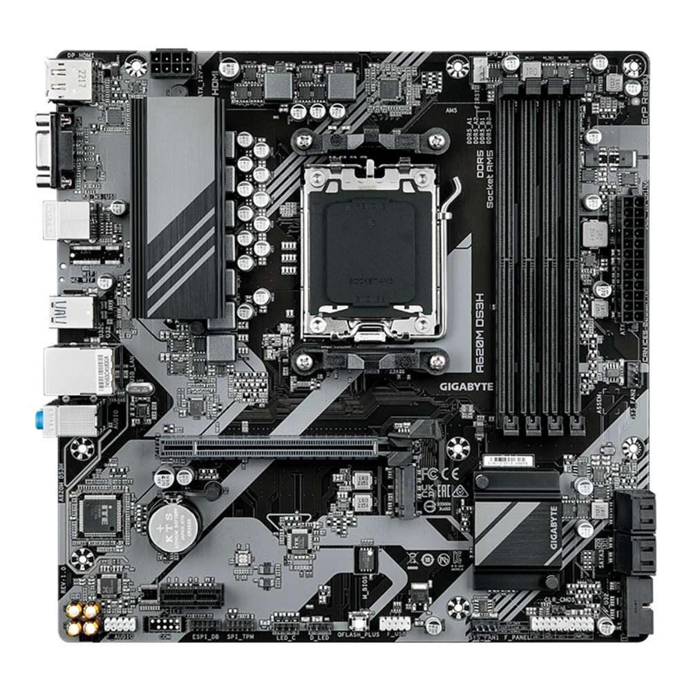 Motherboard Gigabyte A620M DS3H (rev. 1.0) Chipset AMD A620, Socket AM5, Micro ATX