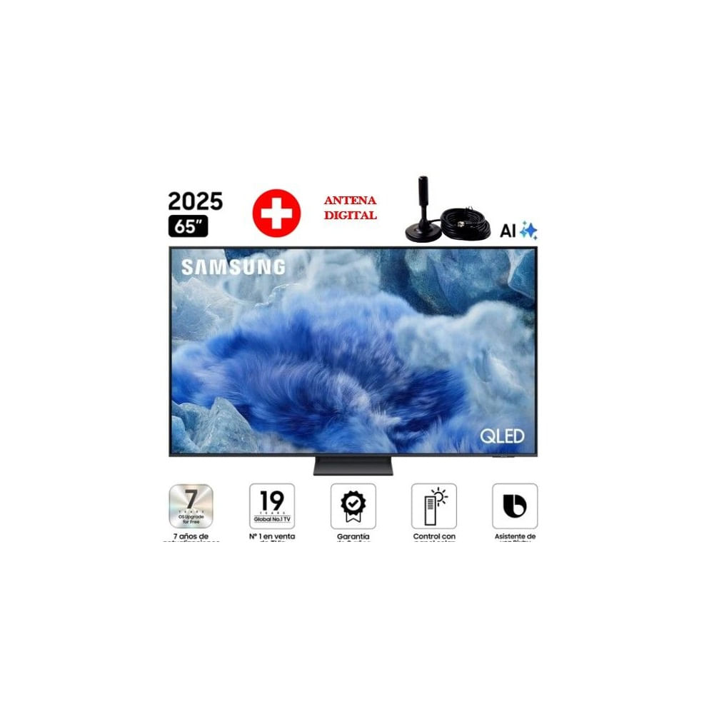 TELEVISOR SMART TV SAMSUNG QLED 65” QN65Q8FAAGXPE+ ANTENA