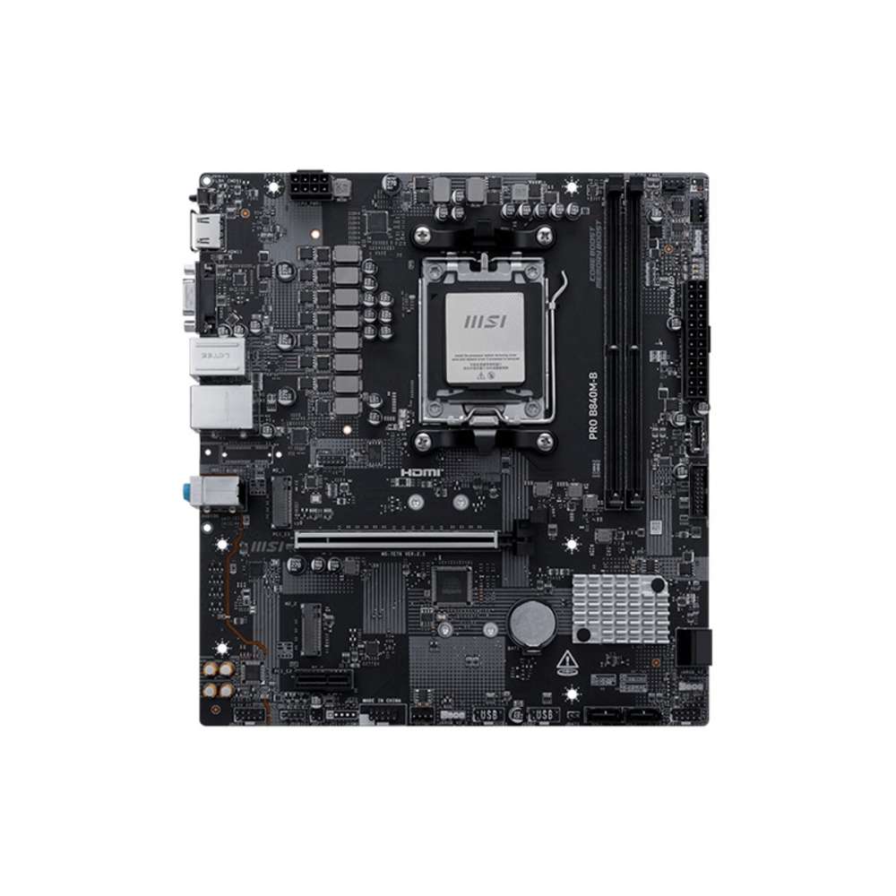 Motherboard MSI PRO B840M-B, Chipset AMD B840, Socket AMD AM5, mATX