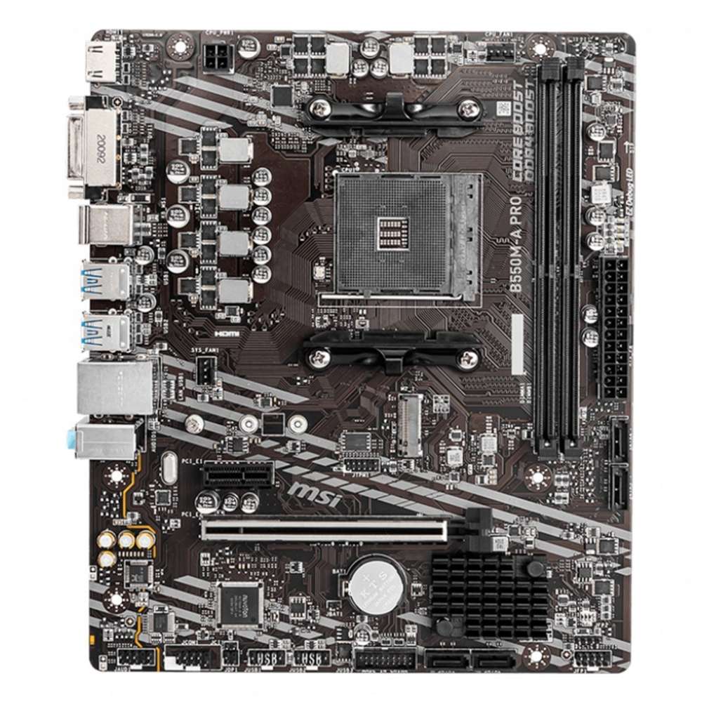 Motherboard MSI B550M-A PRO, AMD B550, AM4, DDR4, HDMI, DVI-D, LAN, USB 3.2 mATX