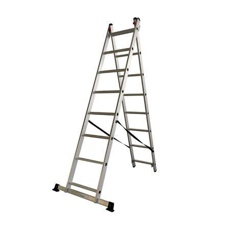 Escalera Multiposición 16 Pasos Aluminio Werken