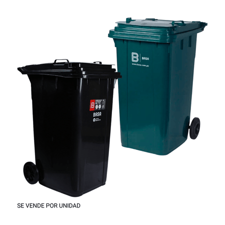 Tacho Comercial Basa Gorila con Ruedas 240 l Plástico Duraplast